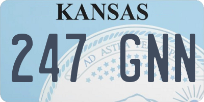 KS license plate 247GNN