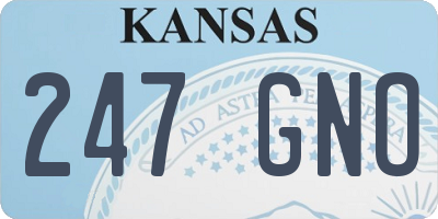 KS license plate 247GNO