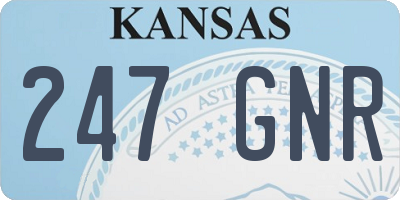 KS license plate 247GNR