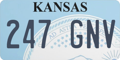 KS license plate 247GNV
