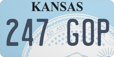KS license plate 247GOP