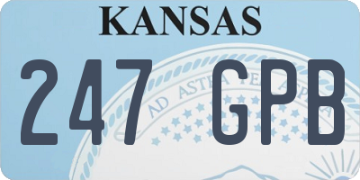 KS license plate 247GPB