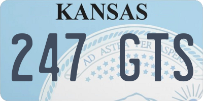 KS license plate 247GTS