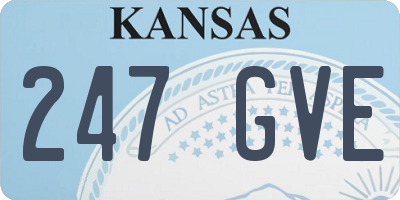 KS license plate 247GVE