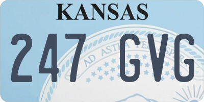 KS license plate 247GVG