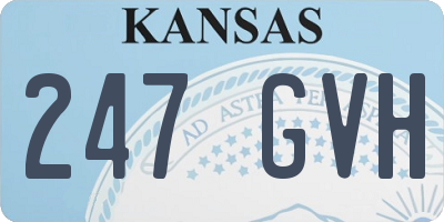 KS license plate 247GVH