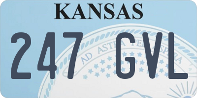 KS license plate 247GVL