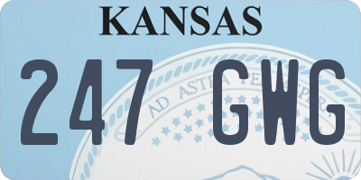 KS license plate 247GWG