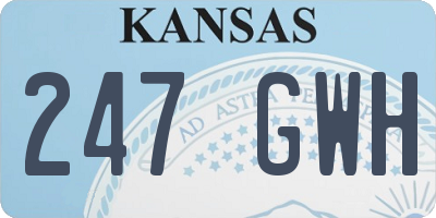KS license plate 247GWH