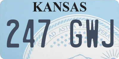 KS license plate 247GWJ