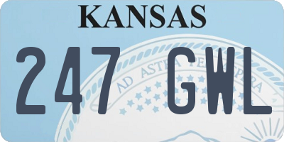 KS license plate 247GWL