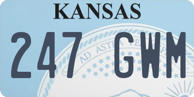 KS license plate 247GWM