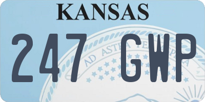 KS license plate 247GWP