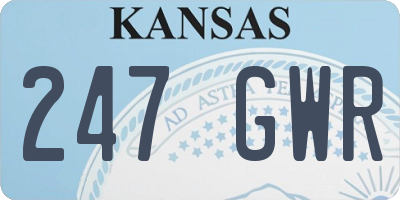 KS license plate 247GWR