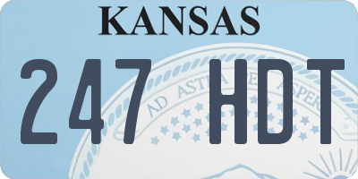 KS license plate 247HDT