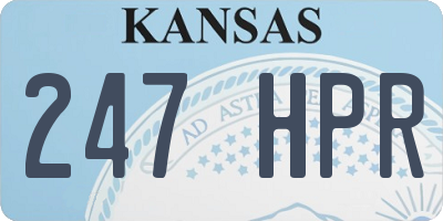 KS license plate 247HPR