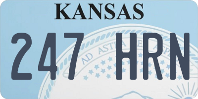 KS license plate 247HRN