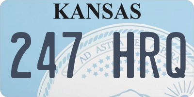 KS license plate 247HRQ