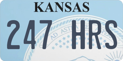 KS license plate 247HRS