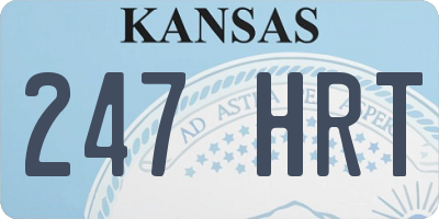 KS license plate 247HRT