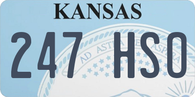 KS license plate 247HSO