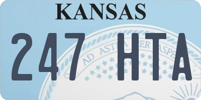 KS license plate 247HTA