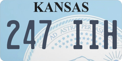 KS license plate 247IIH