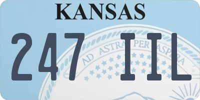 KS license plate 247IIL