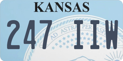 KS license plate 247IIW