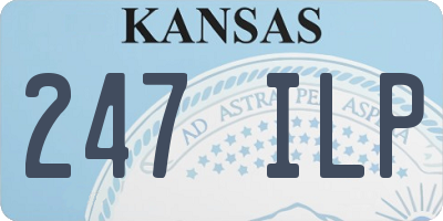 KS license plate 247ILP