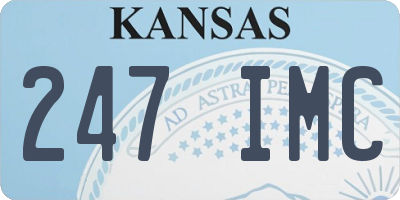 KS license plate 247IMC