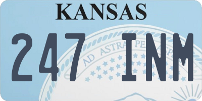 KS license plate 247INM
