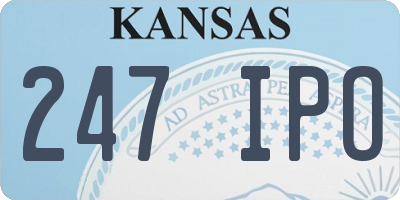 KS license plate 247IPO