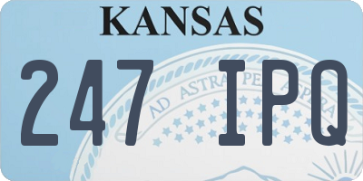 KS license plate 247IPQ