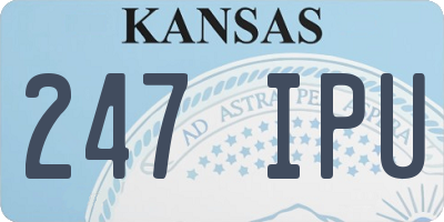 KS license plate 247IPU