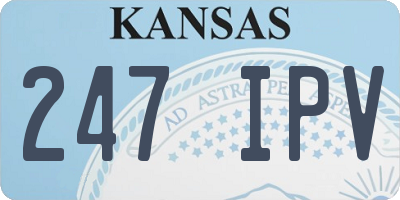 KS license plate 247IPV