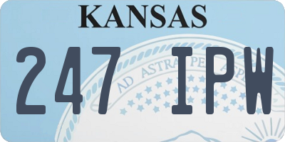 KS license plate 247IPW