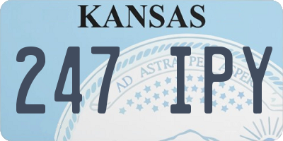 KS license plate 247IPY
