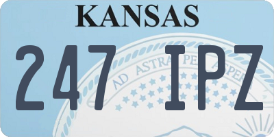 KS license plate 247IPZ