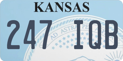 KS license plate 247IQB