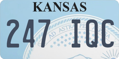 KS license plate 247IQC