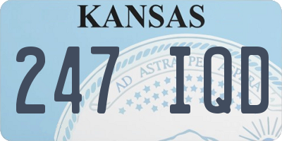 KS license plate 247IQD