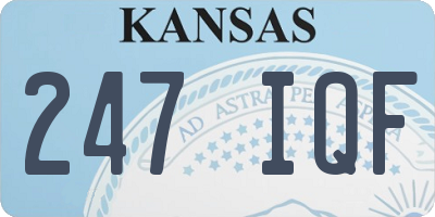 KS license plate 247IQF