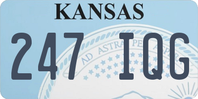 KS license plate 247IQG