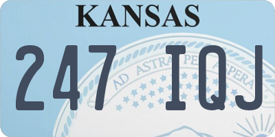 KS license plate 247IQJ