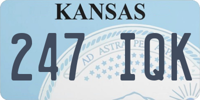 KS license plate 247IQK