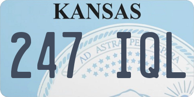 KS license plate 247IQL