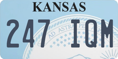 KS license plate 247IQM