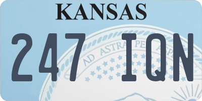 KS license plate 247IQN