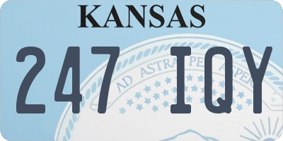 KS license plate 247IQY